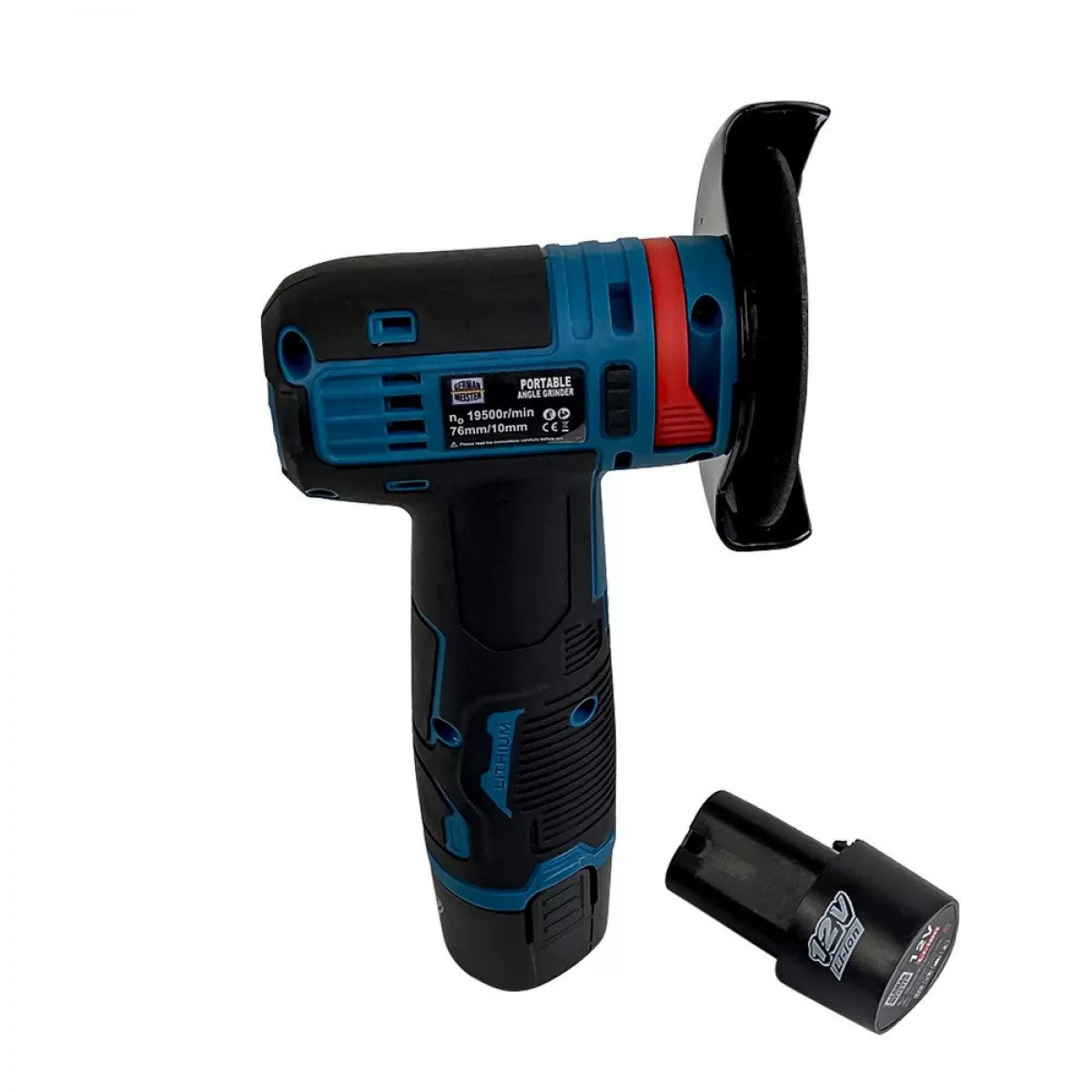 Mini polizor/flex German Meister 12V cu 2 acumulatori și 10 panze rezervă