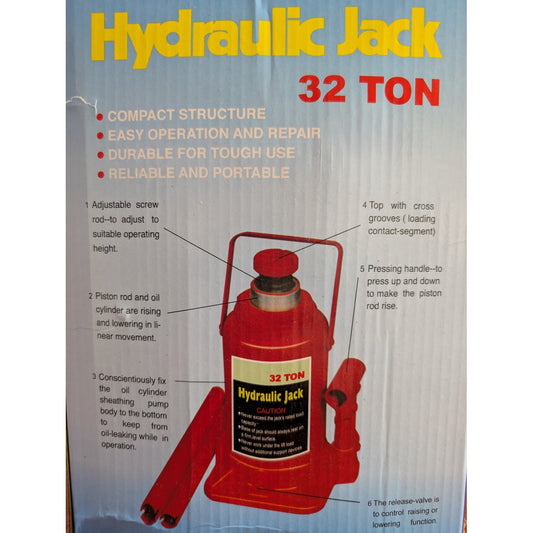 Cric Hidraulic 32 Tone pentru Autovehicule și Utilaje Grele