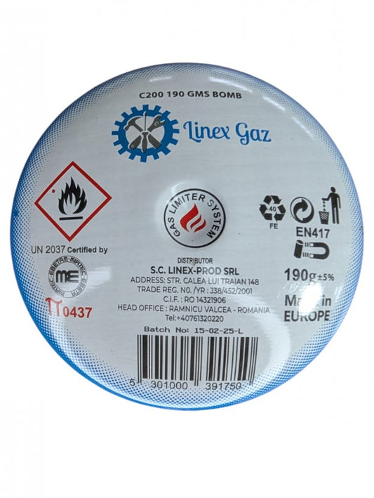 Doză gaz lichid cu valvă pentru aragaz camping