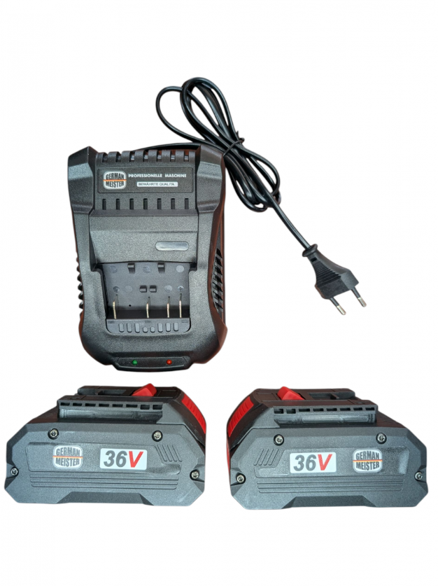 Flex German Meister 36V 8Ah cu 2 baterii și afișaj