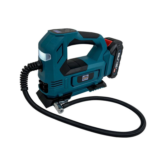 Compresor auto German Meister 36V 5Ah cu 2 acumulatori și lanternă