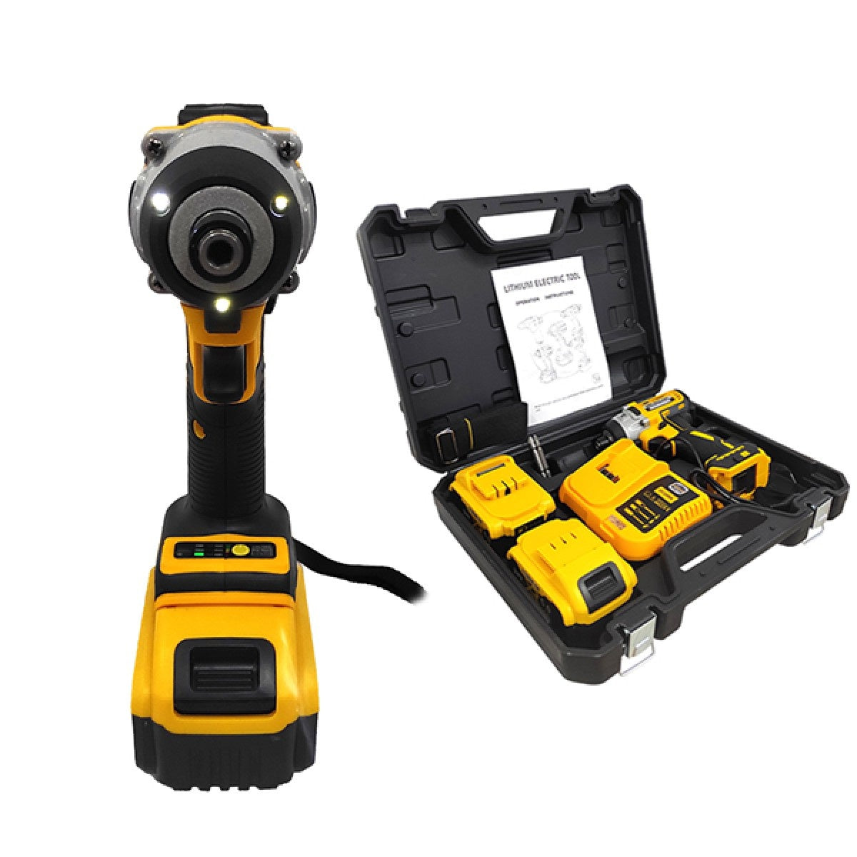 Mașină de impact și înșurubat German Meister cap rotund 24V 5Ah