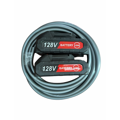 Pistolet nettoyeur haute pression sans fil German Meister 128V 8Ah – 2 batteries, idéal pour le nettoyage de voitures et d'extérieurs