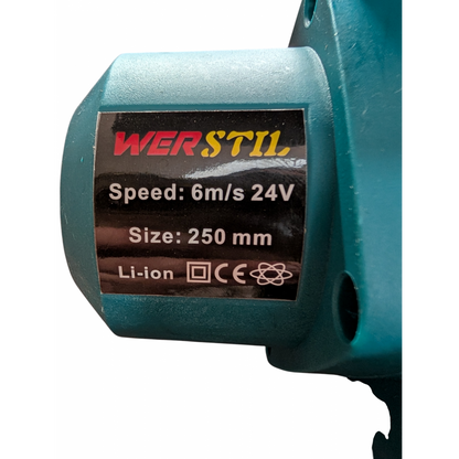 Drujbă Werstil cu accesorii și 2 acumulatori 24V 5Ah