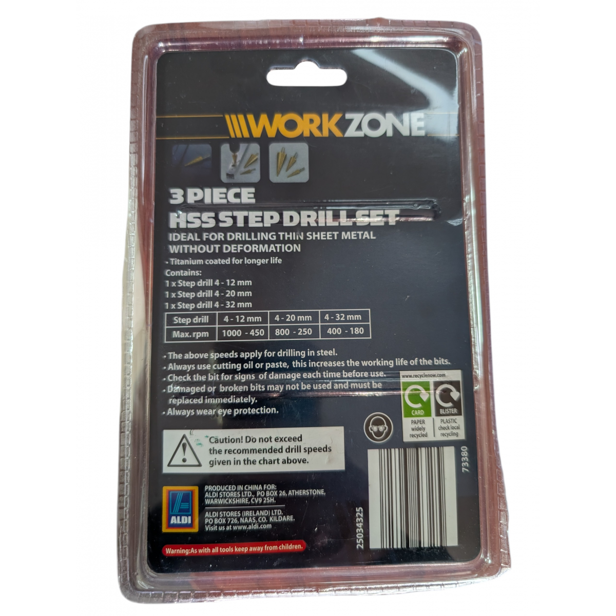 Burghie trepte pentru metal – set 3 bucăți 4-32 mm