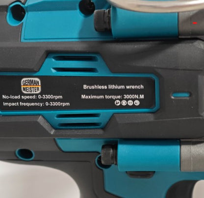 Cheie de impact profesională German Meister 128V 10Ah cu 2 acumulatori