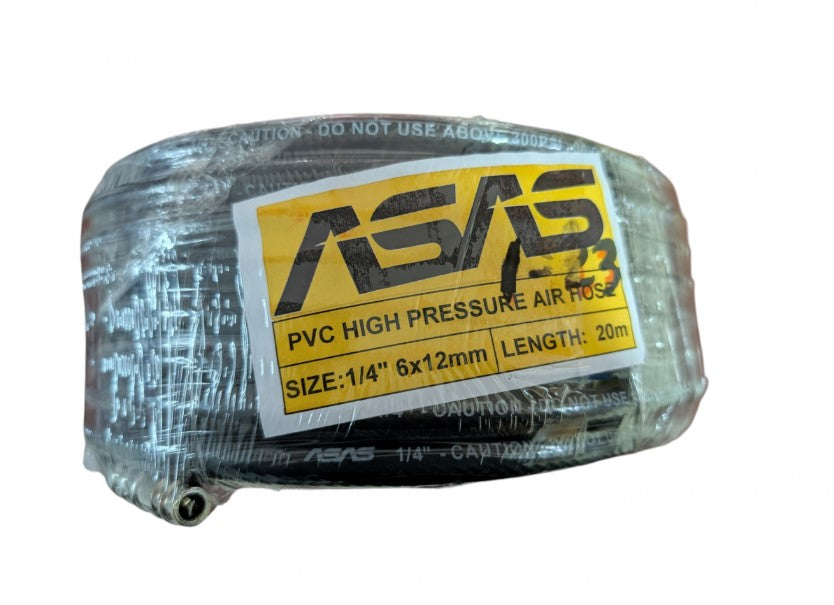 Furtun pneumatic PVC cu cuplaje rapide 6 mm diametru interior 20 m