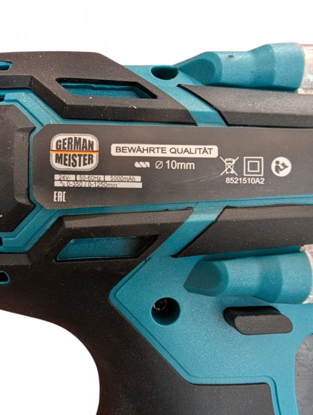 Pistol impact German Meister 24V 5Ah cu 2 acumulatori și tubulare