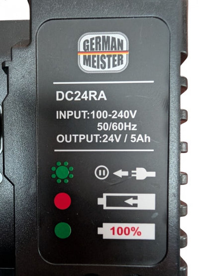 Pistol impact German Meister 24V 5Ah cu 2 acumulatori și tubulare