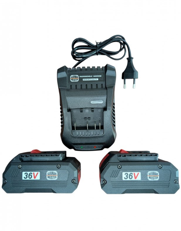 Pistol impact German Meister 36V 8Ah cu 2 acumulatori și tubulare