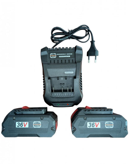 Pistol impact German Meister 36V 8Ah cu 2 acumulatori și tubulare