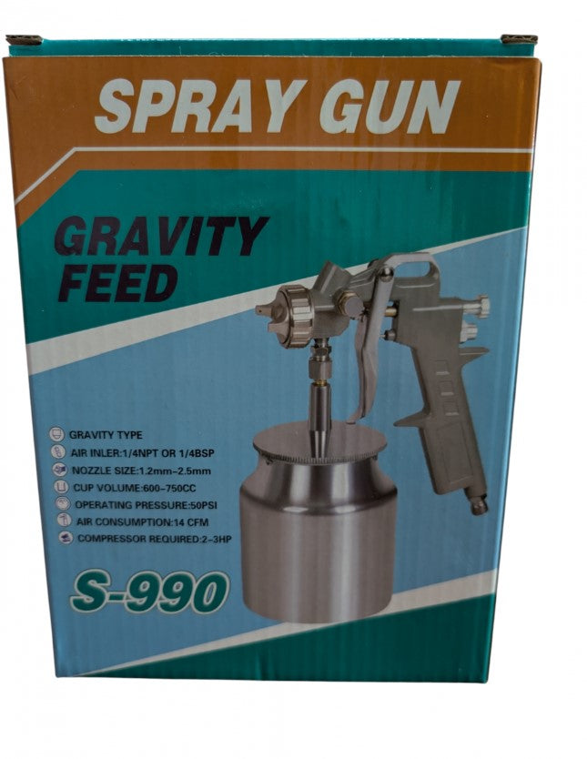 Pistol de vopsit pneumatic duză 1.5 mm cu rezervor 600 ml