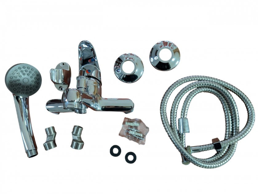 Baterie cadă și duș Italomix cu monocomandă și finisaj cromat