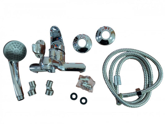 Baterie cadă și duș Italomix cu monocomandă și finisaj cromat