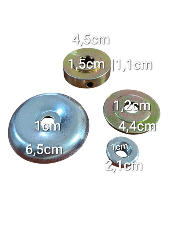 Set piulițe motocoasă pentru reparare cap rotativ și angrenaj