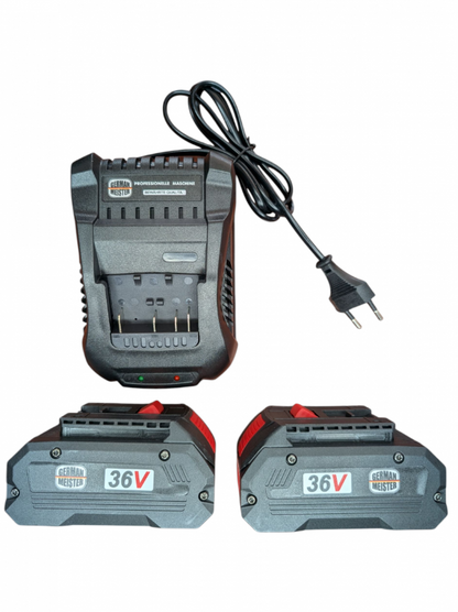 Flex German Meister 36V 8Ah cu 2 baterii și afișaj