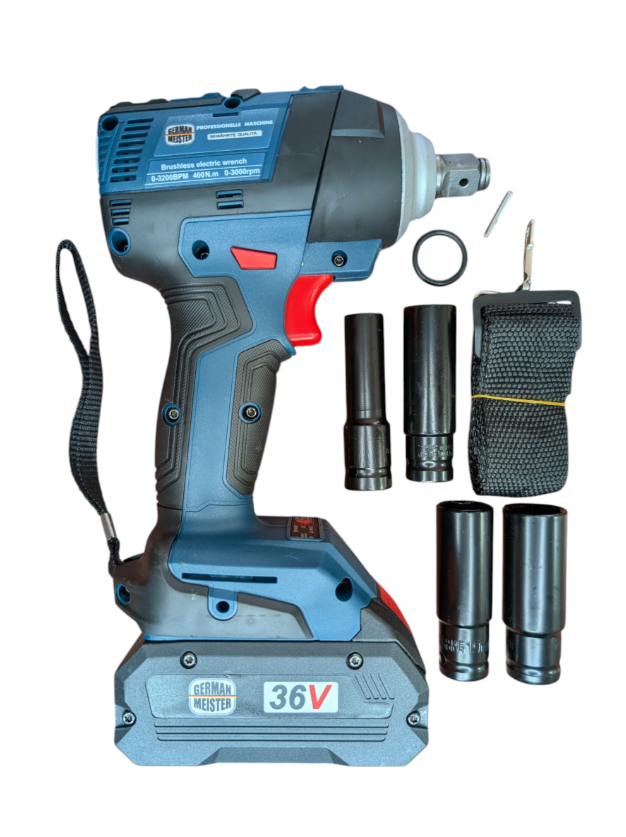 Trusă scule German Meister 36V 8Ah cu flex și pistol impact