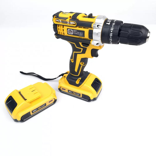 Bormașină cu percuție German Meister 36V 5Ah 2 acumulatori cu 110 accesorii