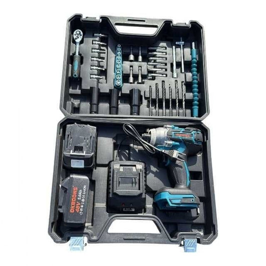 Pistol impact Okboons 48V 5Ah cu 2 acumulatori și 40 accesorii