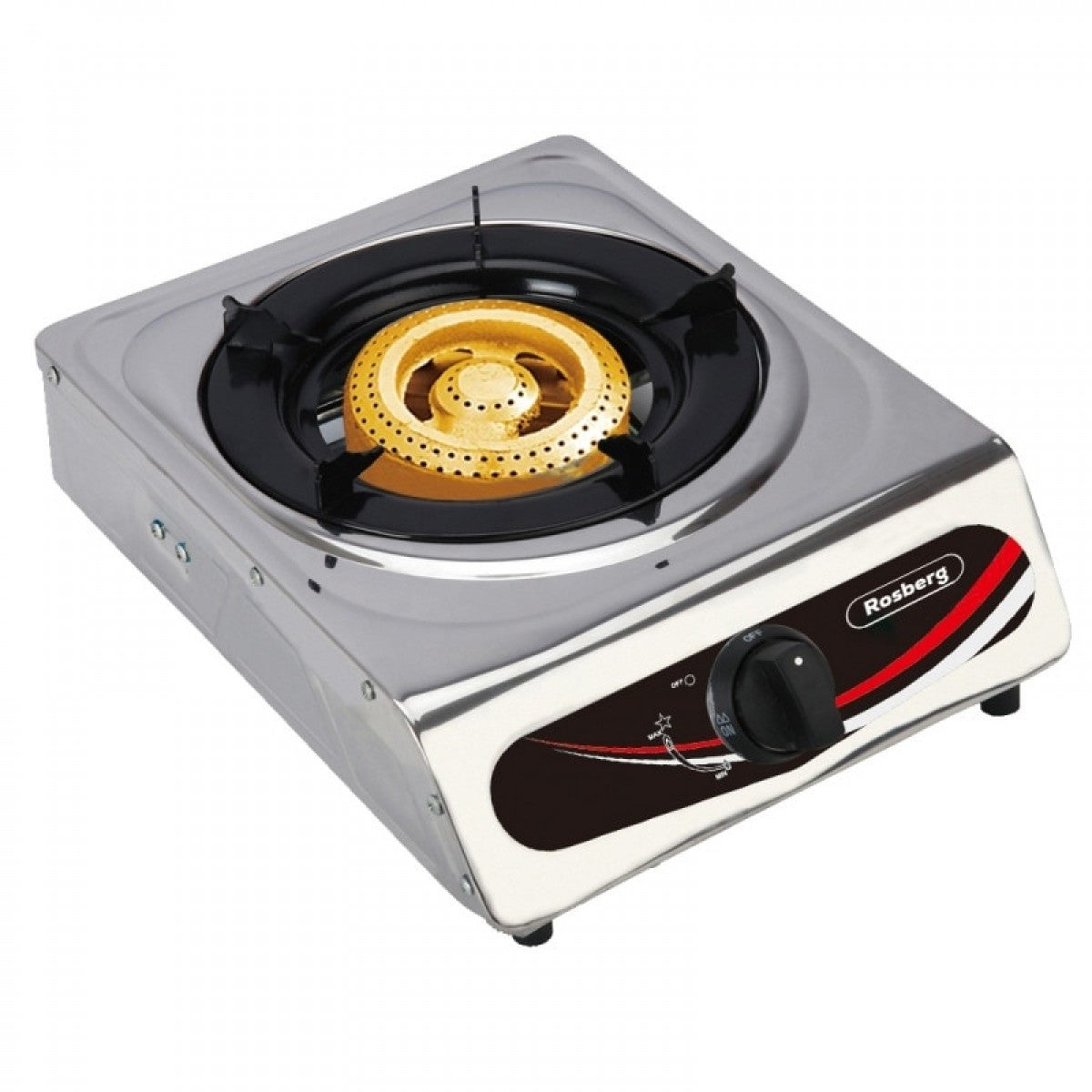 Aragaz Rosberg R51454A 27 kWh inox cu aprindere automată