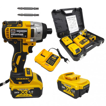 Mașină de impact și înșurubat German Meister cap rotund 24V 5Ah